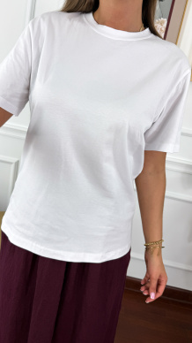 Bawełniany T-shirt Zuna biały