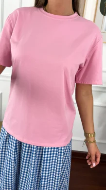 Bawełniany T-shirt Zuna różowy