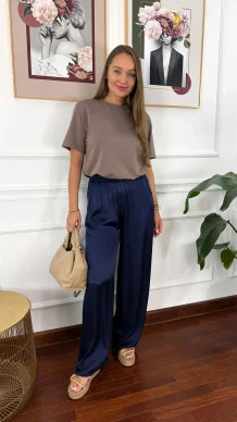Bawełniany T-shirt Zuna cappuccino