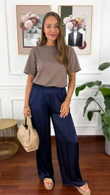 Bawełniany T-shirt Zuna cappuccino