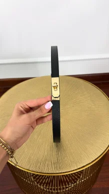 Skórzany pasek Sofia czarny