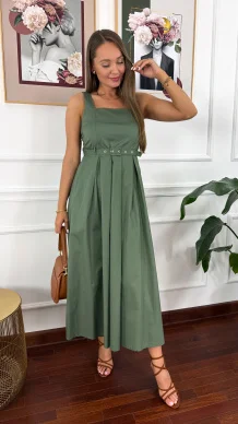 Bawełniana sukienka Milen khaki