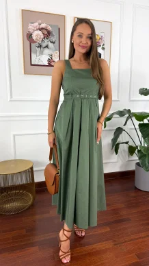 Bawełniana sukienka Milen khaki