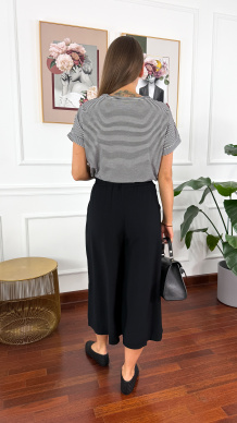 Spodnie culotte Brera czarne