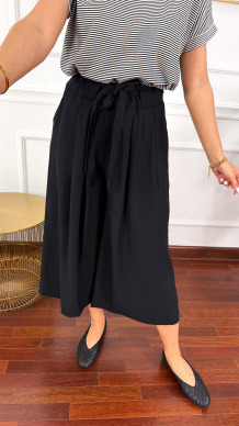 Spodnie culotte Brera czarne
