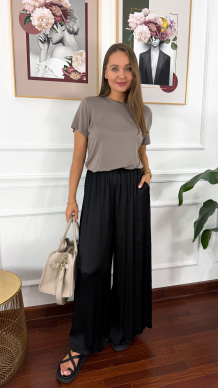 Bawełniany T-shirt Loria cappuccino