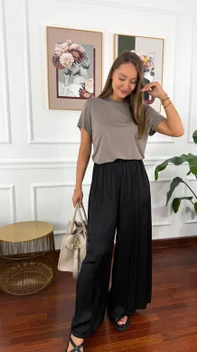 Bawełniany T-shirt Loria cappuccino