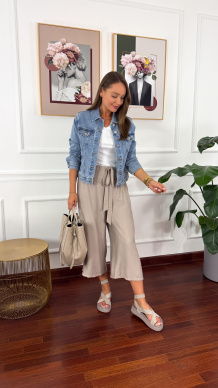 Spodnie culotte Lunza fango