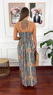 Wiskozowa sukienka maxi Sunny multicolor