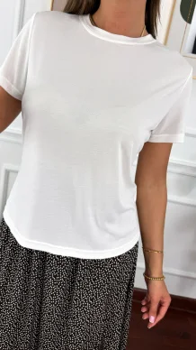 Bawełniany T-shirt Loria biały