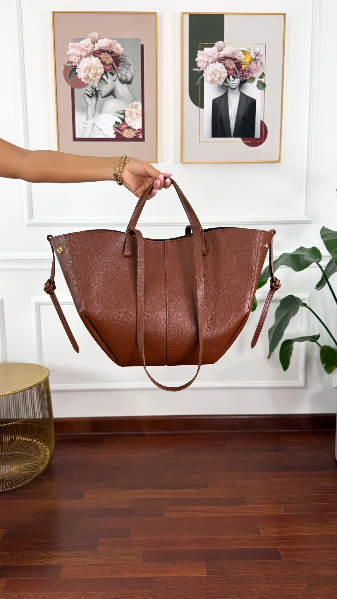 Skórzana torebka Fino brązowa