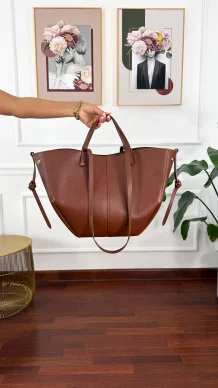 Skórzana torebka Fino brązowa