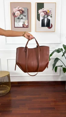 Skórzana torebka Fino brązowa