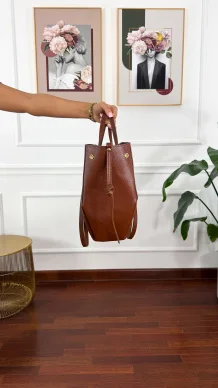 Skórzana torebka Fino brązowa