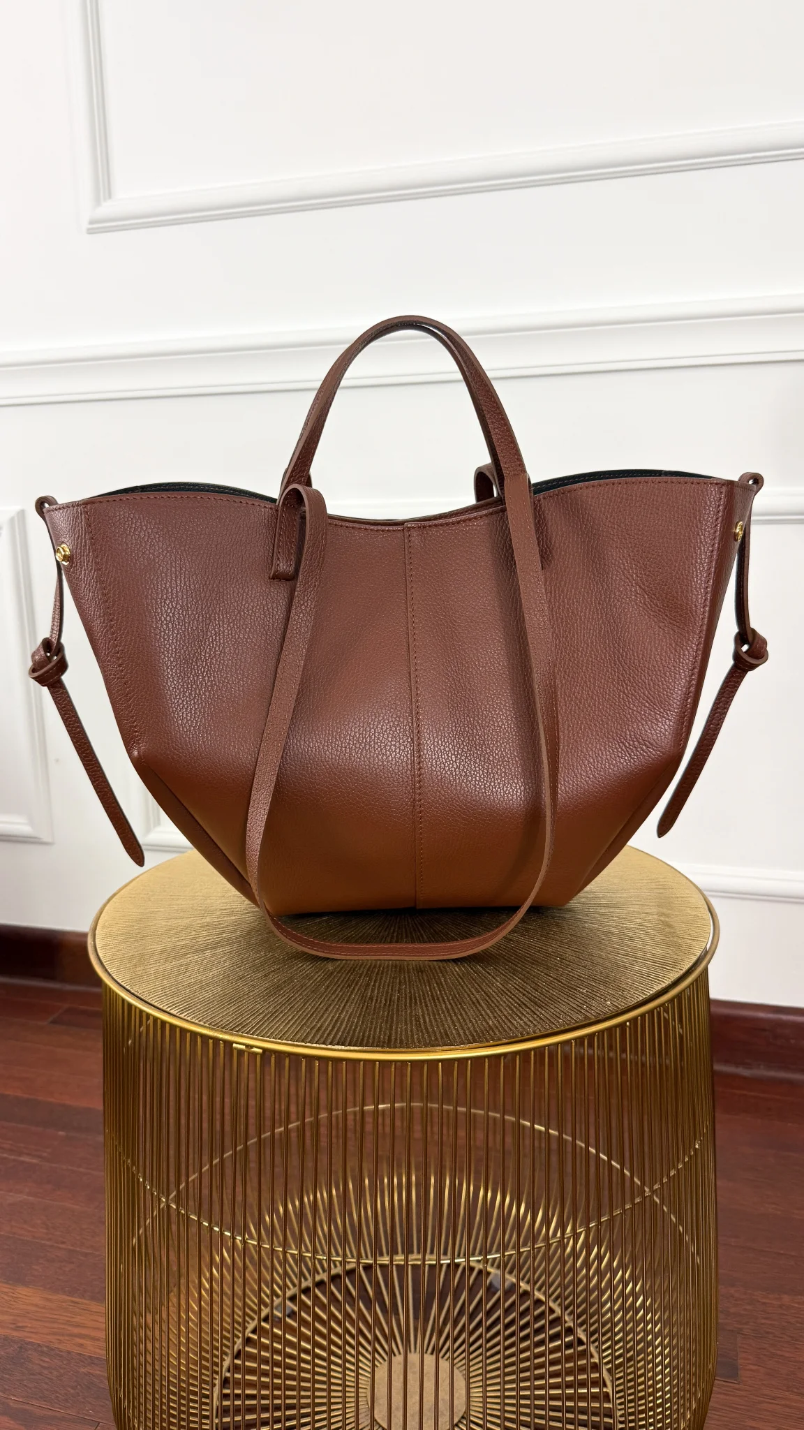 Skórzana torebka Fino brązowa