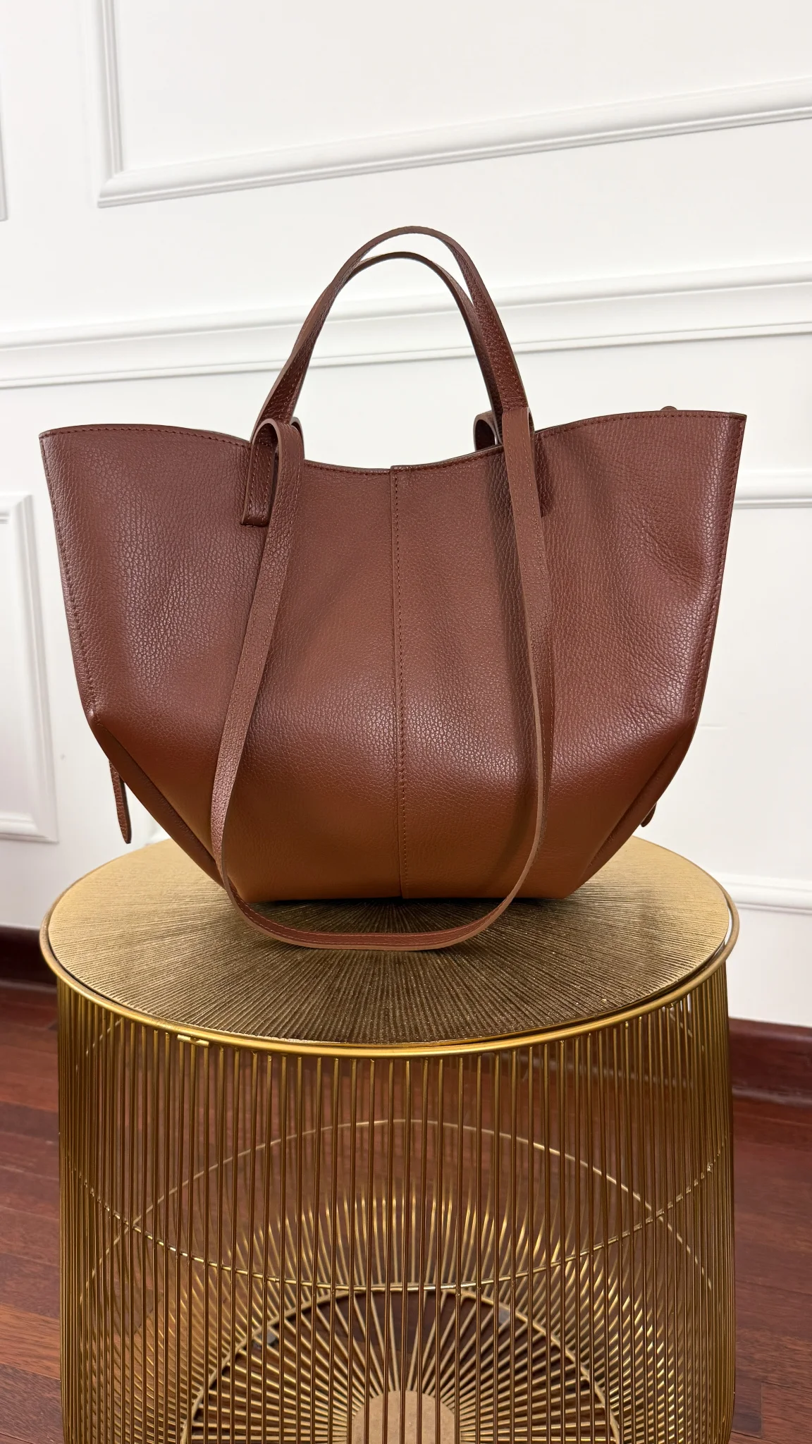 Skórzana torebka Fino brązowa