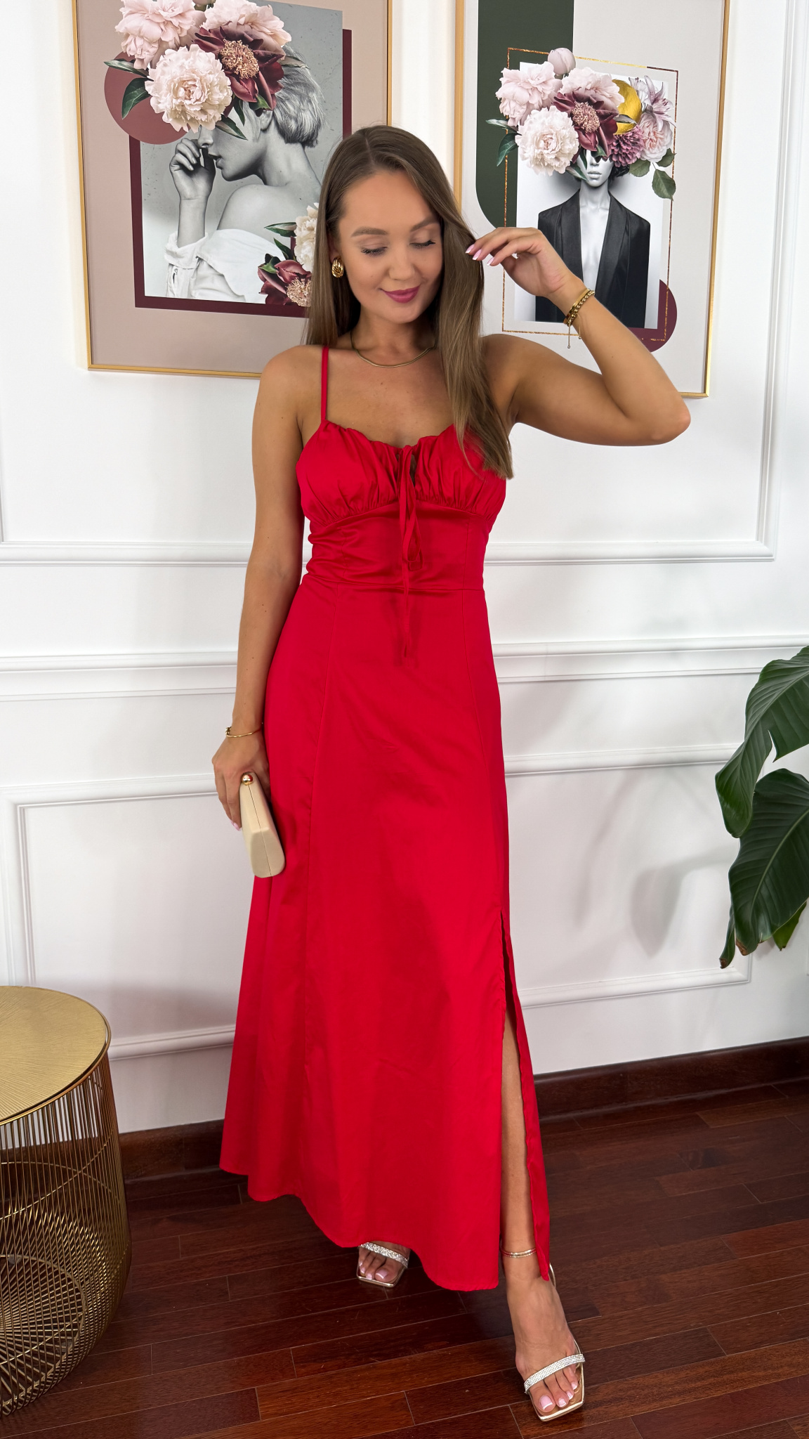 Bawełniana sukienka Sanna czerwona