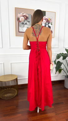 Bawełniana sukienka Sanna czerwona