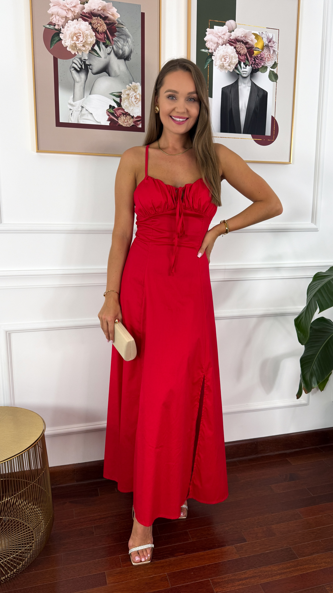 Bawełniana sukienka Sanna czerwona