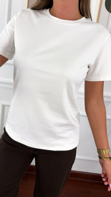 Bawełniany T-shirt Yunna biały