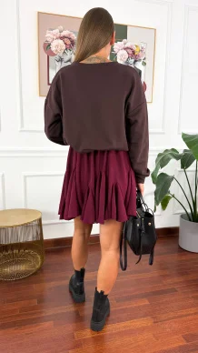 Bawełniana bluza Fanya czekoladowa