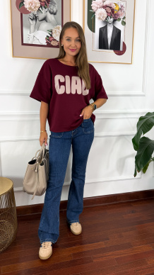 Bawełniana bluza Ciao bordowa