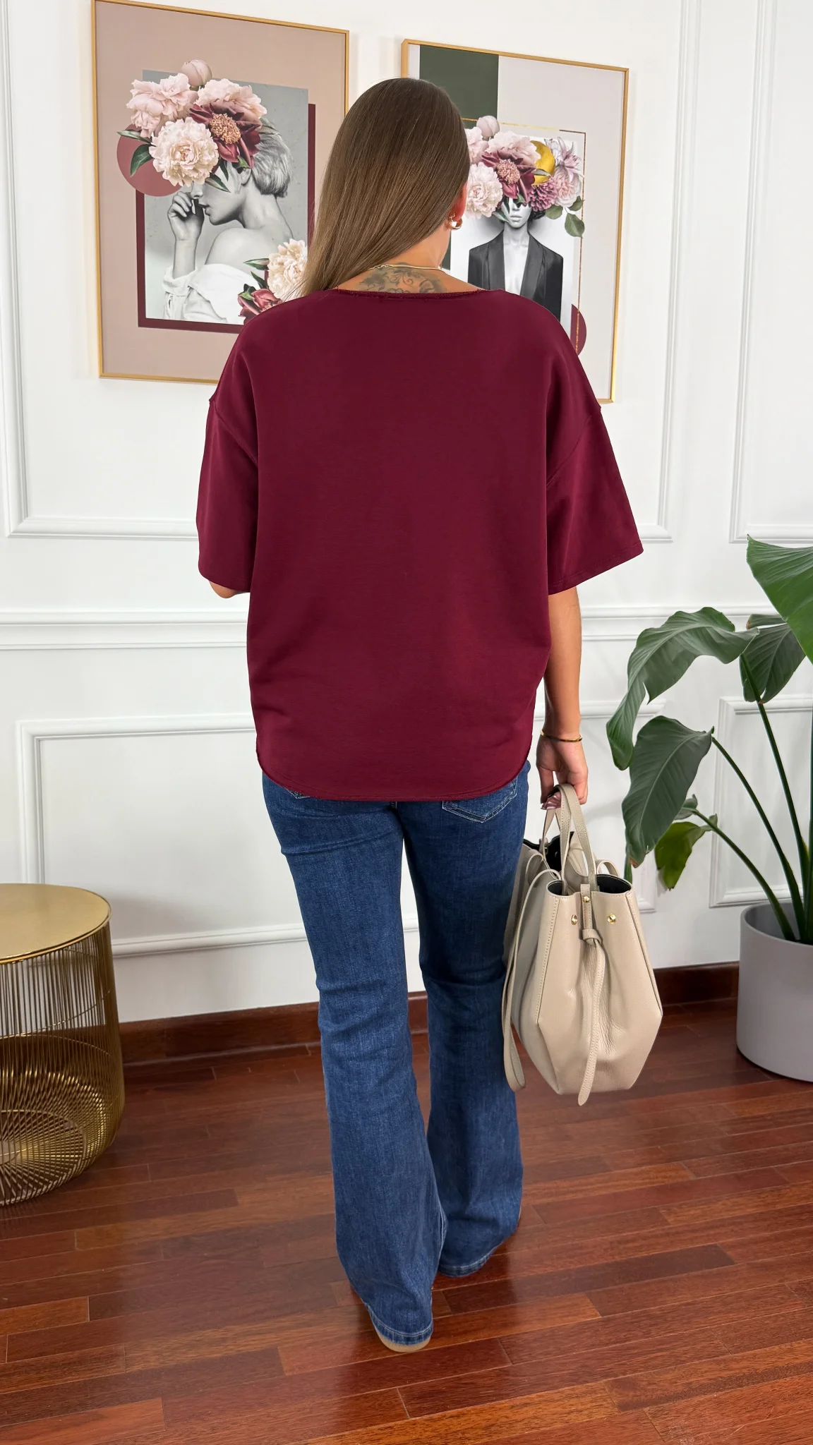 Bawełniana bluza Ciao bordowa