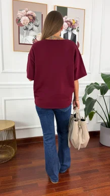 Bawełniana bluza Ciao bordowa