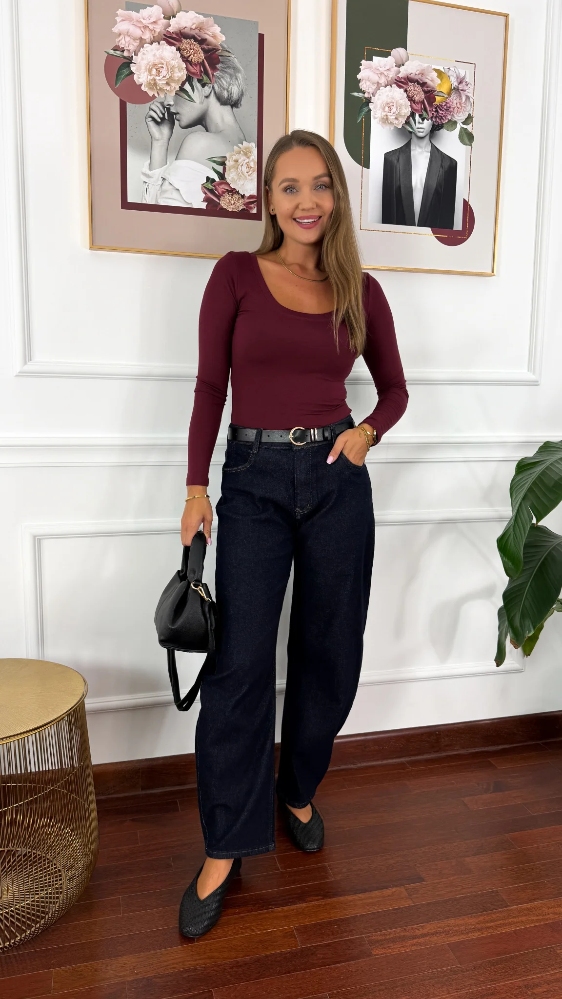 Spodnie Greta barell fit denim