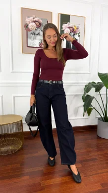 Spodnie Greta barell fit denim