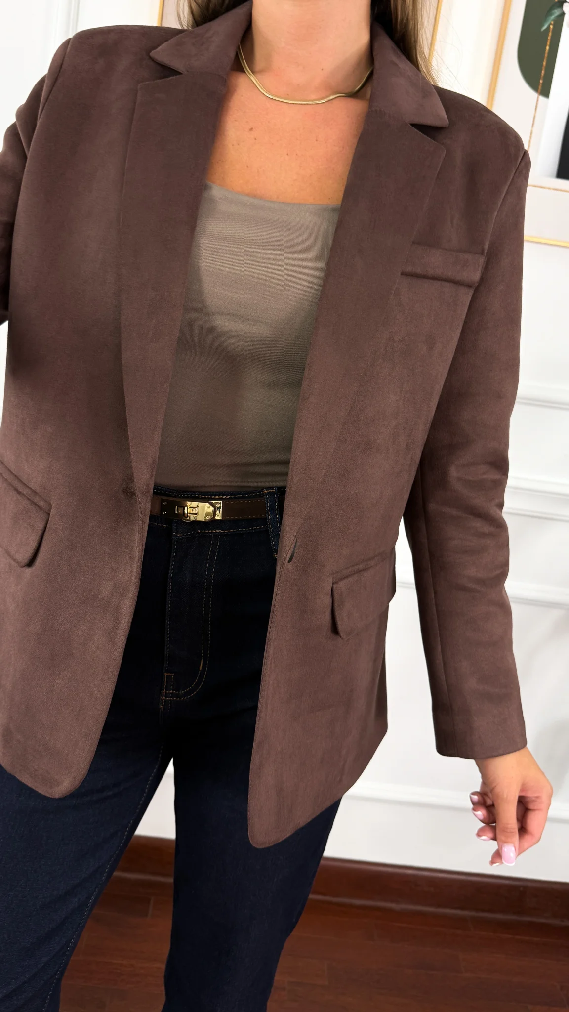 Marynarka Gina czekoladowa