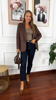 Marynarka Gina czekoladowa