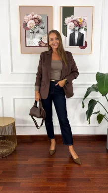 Marynarka Gina czekoladowa