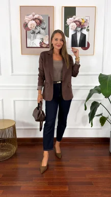 Marynarka Gina czekoladowa