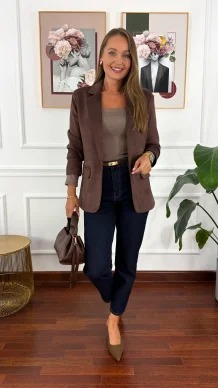 Marynarka Gina czekoladowa