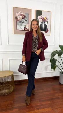 Marynarka Zayra burgundowa
