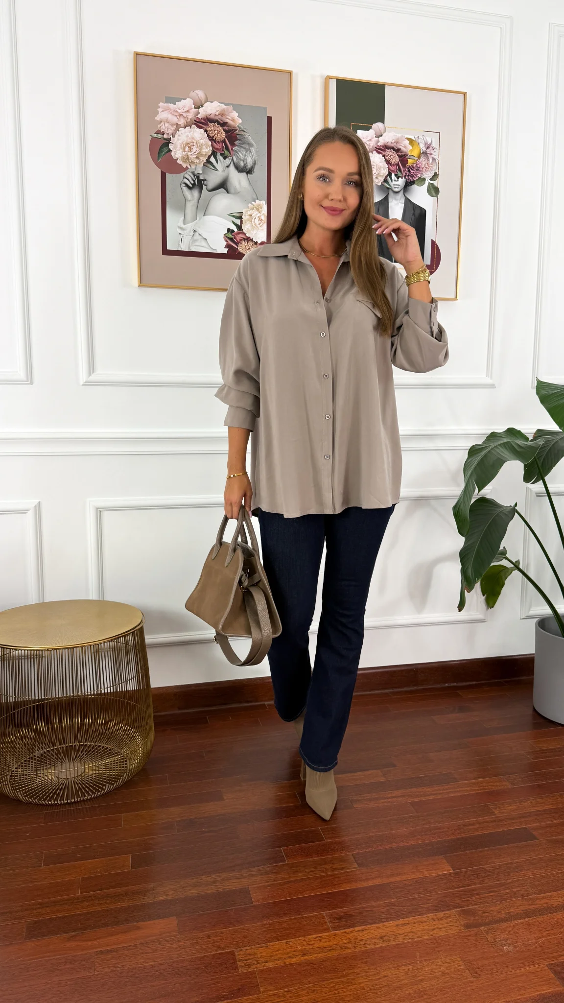 Wiskozowa koszula Evera fango