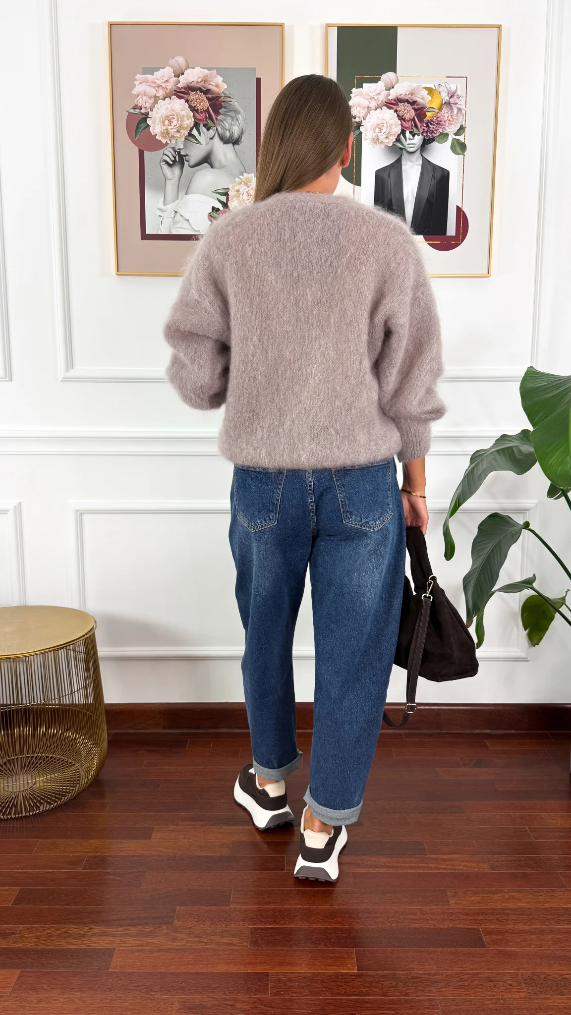 Moherowy kardigan Nell fango