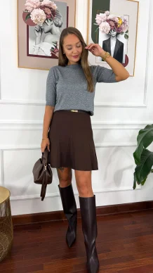 Wiskozowy sweter Alva szary