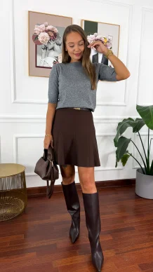 Wiskozowy sweter Alva szary