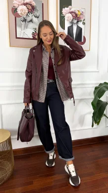 Spodnie Greta barell fit denim