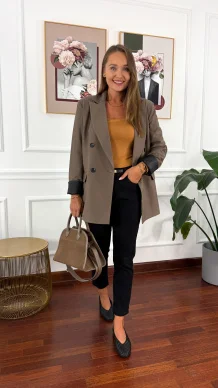 Materiałowe spodnie Betsy czarne