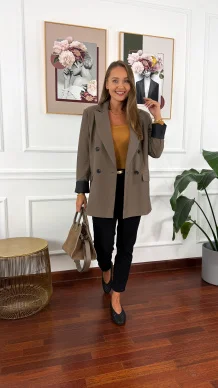 Materiałowe spodnie Betsy czarne