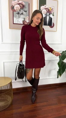 Sukienka Amana burgundowa