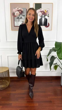 Wiskozowa sukienka Gulia czarna