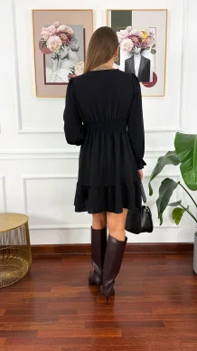 Wiskozowa sukienka Gulia czarna