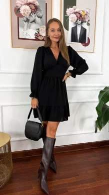 Wiskozowa sukienka Gulia czarna