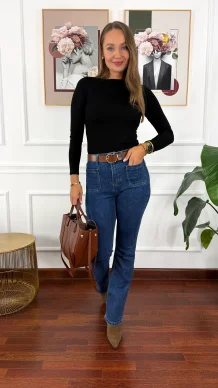 Bawełniana bluzka Paola czarna