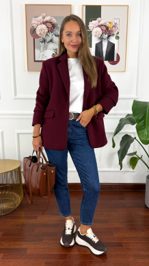 Jeansowe spodnie Trisa ciemny denim
