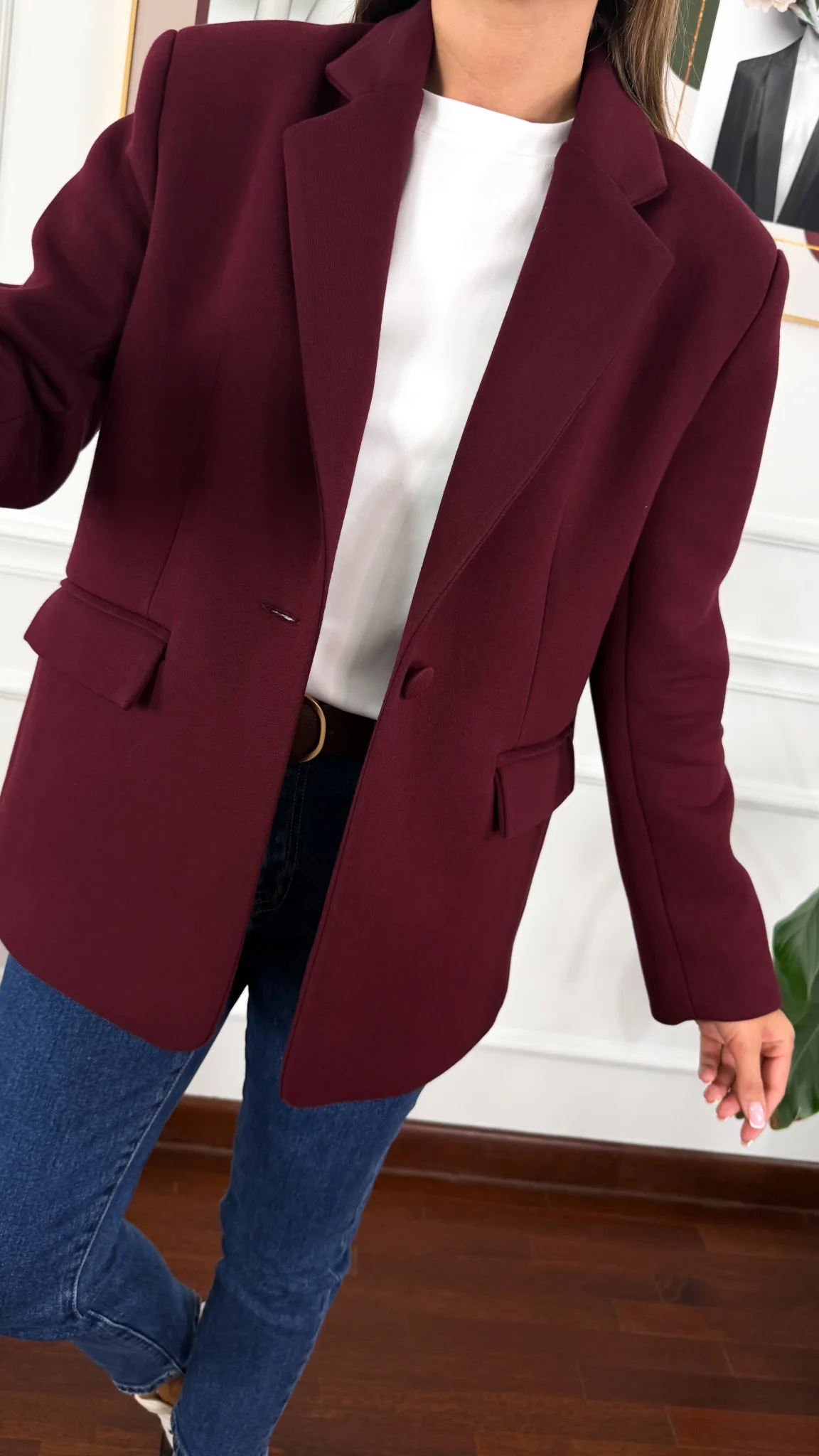 Marynarka Camila burgundowa